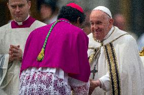 Pope Francis Presides The Vespers - Rome