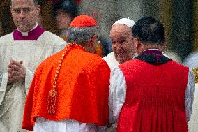 Pope Francis Presides The Vespers - Rome