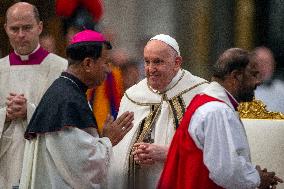 Pope Francis Presides The Vespers - Rome