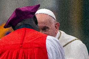 Pope Francis Presides The Vespers - Rome