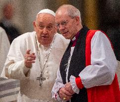 Pope Francis Presides The Vespers - Rome