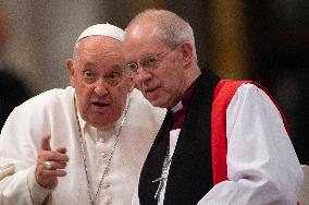 Pope Francis Presides The Vespers - Rome