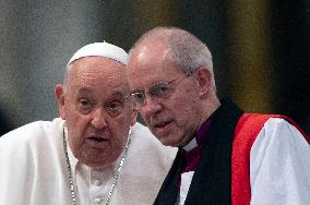 Pope Francis Presides The Vespers - Rome