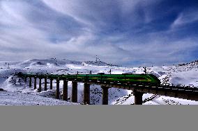 Rural Snow Scenery in Yili