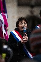 Demonstration Against New Immigration Law In Paris