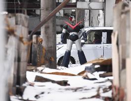 Robot manga figure in quake-hit Wajima
