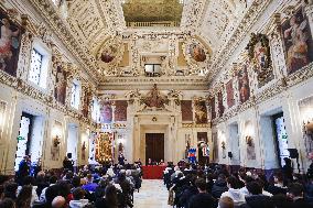 The Conference With Students For The International Holocaust Remembrance Day Organized By Anpi, Aned And Ucei At Palazzo Marino