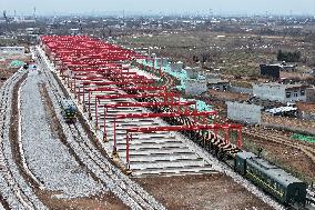 CHINA-SHAANXI-XI'AN-HIGH SPEED RAILWAY-CONSTRUCTION