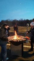 Protesting farmers blocade the A10 autoroute - Saint-Arnoult-en-Yvelines