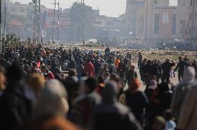 MIDEAST-GAZA-KHAN YOUNIS-EVACUATION