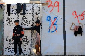 MIDEAST-GAZA-RAFAH-TEMPORARY CAMP