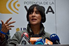 Colombia Ministers of Interior, Defense and Environment Press Conference Amid Forest Fires