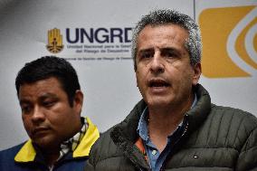Colombia Ministers of Interior, Defense and Environment Press Conference Amid Forest Fires