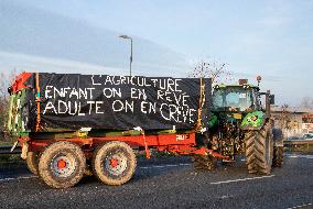 Farmers Block The Ring Road - Albi