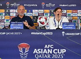 AFC Asian Cup Qatar 2023 Press Conference Australia And  Indonesia