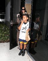Kim Kardashian and Kanye West attend childrens basketball game - LA