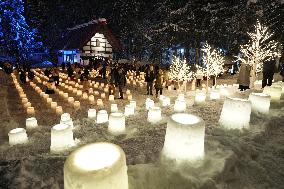 Snow lanterns in Sapporo