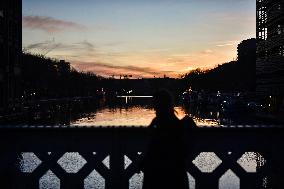 Sunset At The Canal de l'Ourcq - Paris