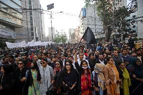 BNP Supporters Hold 'Black Flag' Mass Procession - Dhaka