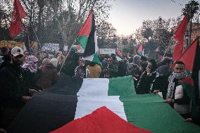 Pro-Palestinian Sit-in In Rome On International Holocaust Remembrance Day