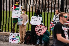 Free Palestine Protesters Out Side The White House