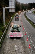 Farmers protest in Bretagne