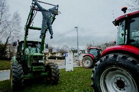 Farmers protest in Bretagne