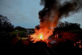 Farmers protest in Bretagne