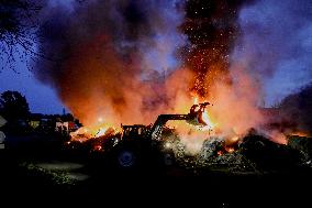 Farmers protest in Bretagne