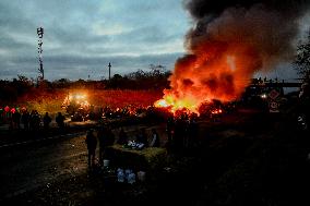 Farmers protest in Bretagne