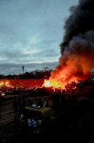 Farmers protest in Bretagne