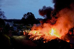 Farmers protest in Bretagne