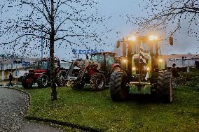 Farmers protest in Bretagne