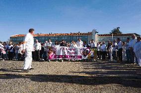White march in tribute to Alexandra Sonac, farmer, and her daughter - Pamiers