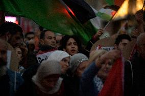 March Against The Genocide In Palestine In Madrid