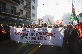 Demonstrations In Support Of Palestine In Milan