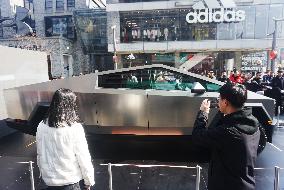 Tesla Cybertruck Displayed in Hangzhou