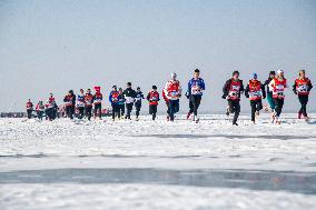 A Marathon on The Ice in Shenyang