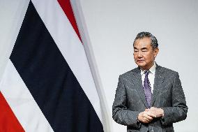 China's Foreign Minister Wang Yi Meets Thai FM During His Visit To Thailand.