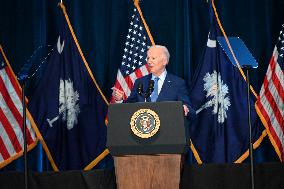 President Of The United States Joe Biden At South Carolina’s First In The Nation Dinner