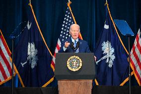 President Of The United States Joe Biden At South Carolina’s First In The Nation Dinner