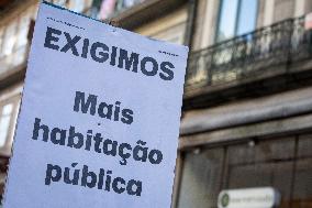 Housing Rights Protest In Porto, Portugal