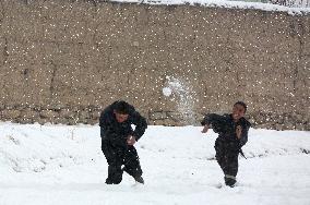 AFGHANISTAN-KABUL-WINTER-FIRST SNOW