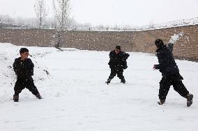 AFGHANISTAN-KABUL-WINTER-FIRST SNOW