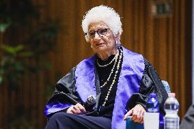 The Award Ceremony Of The Honorary Degrees In Historical Sciences To Liliana Segre During The International Holocaust Remembranc