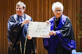 The Award Ceremony Of The Honorary Degrees In Historical Sciences To Liliana Segre During The International Holocaust Remembranc