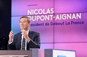 Nicolas Dupont-Aignan On Dimanche En Politique - Paris