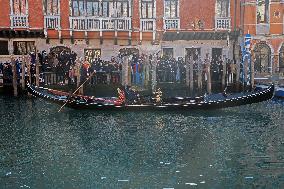 Water Procession Of The Pantegana Venice Carnival