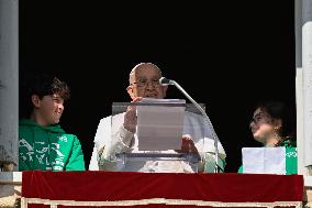 Pope Francis Leads Angelus Prayer - Vatican