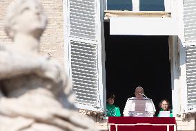 Pope Francis Leads Angelus Prayer - Vatican